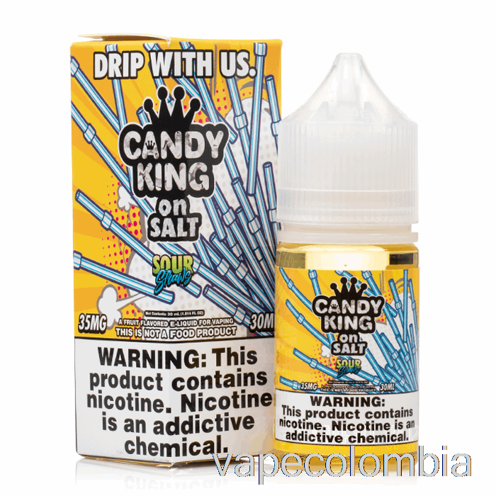 Pajitas ácidas Recargables Vape - Candy King Con Sal - 30ml 35mg